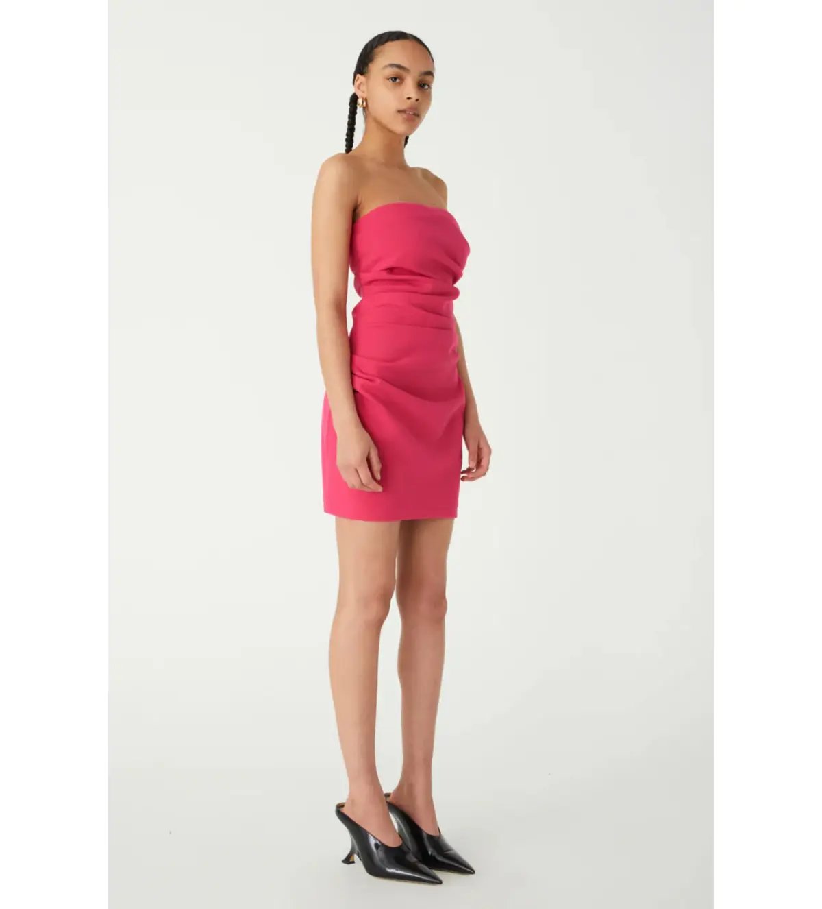 MISHA Alston Crepe Mini Dress Raspberry Pink Size 8/S photo 2