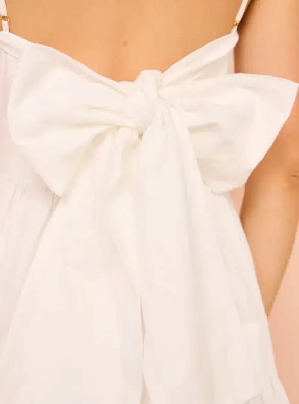 By Nicola Monet Tiered Maxi Dress In White Size 10 photo 7