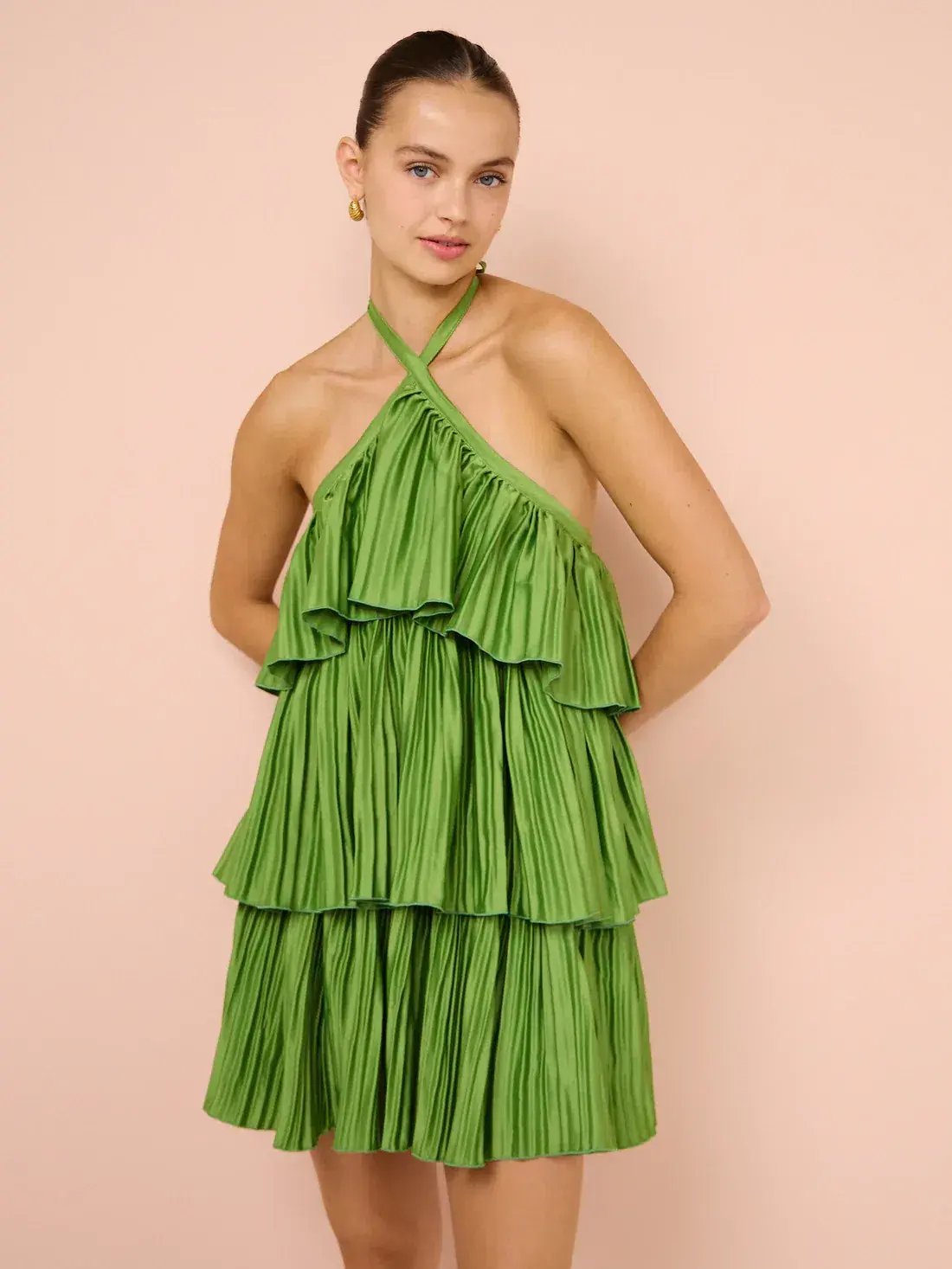 L'Idee Danse Mini Dress In Fern Size 10 photo 4