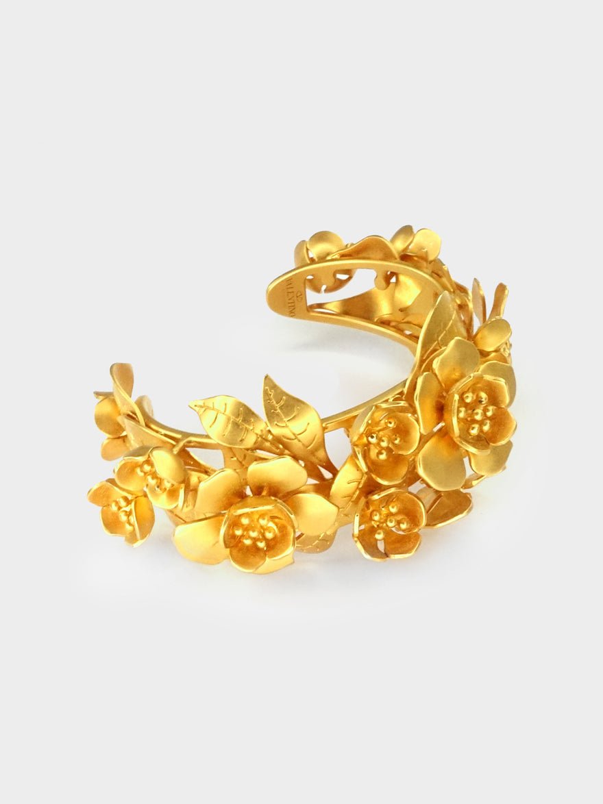 Valentino Floral Cuff Gold photo 3