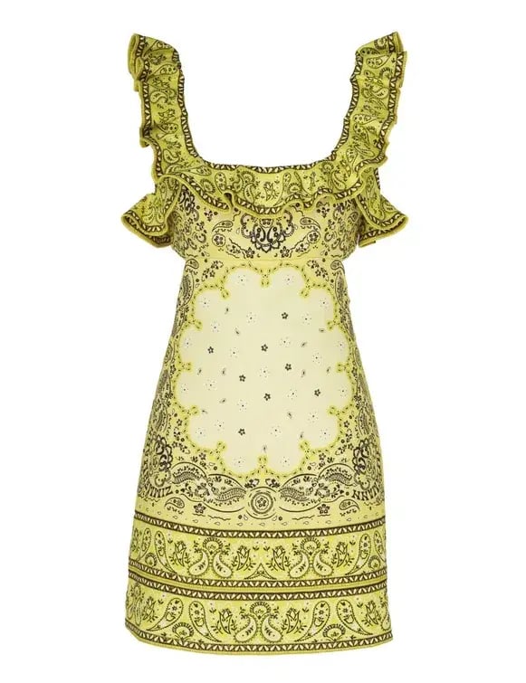 Zimmermann The Matchmaker Frilled Mini in Yellow Bandana Size 1 / AU 10 photo 2