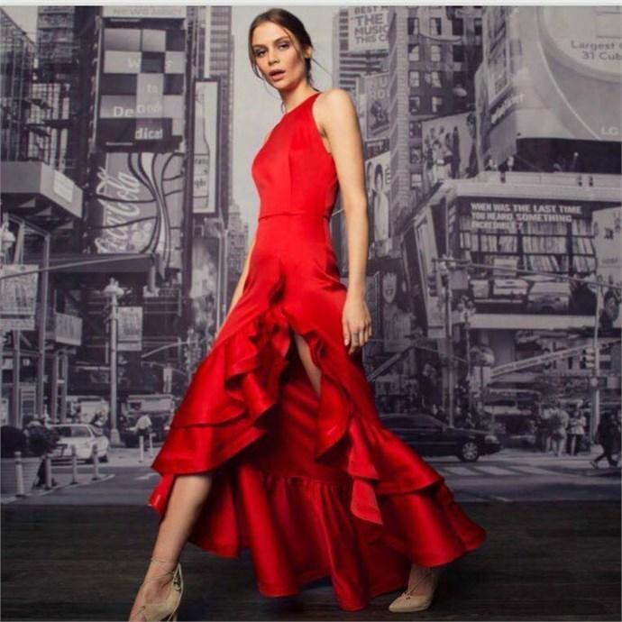 Bronx and Banco Frida Red Flame dress Size 6 photo 5