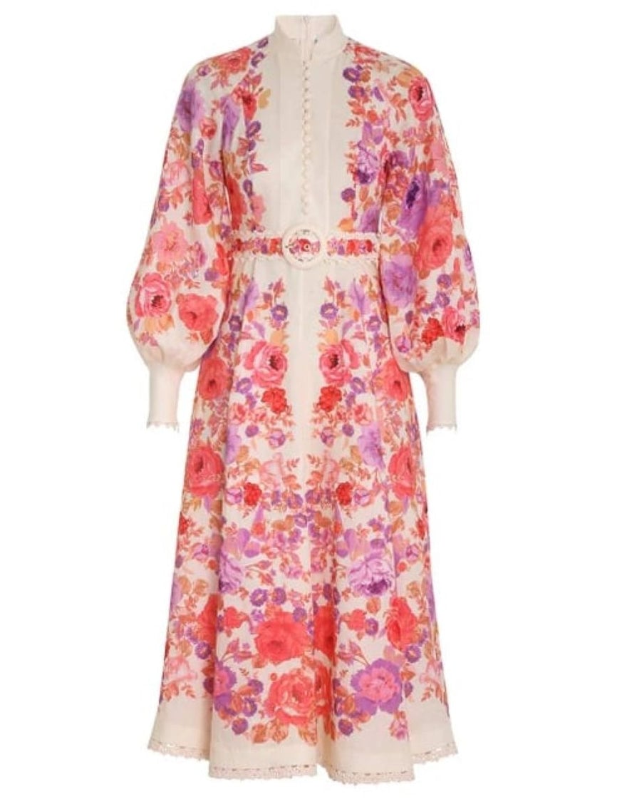 Zimmermann Raie Billow Sleeve Midi Dress photo 3