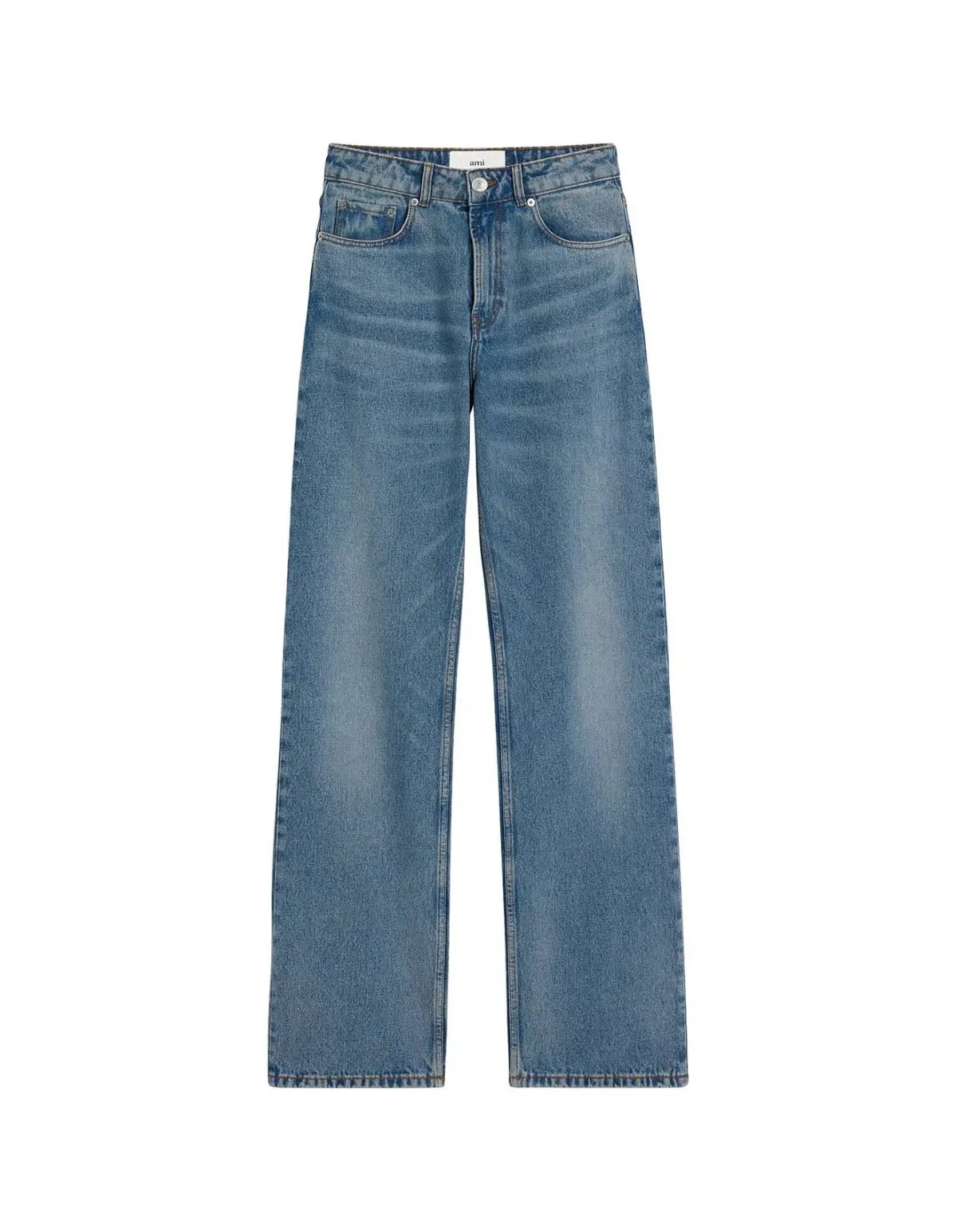 Ami Large Fit Jeans in Used Indigo Denim Size 6/XS photo 6