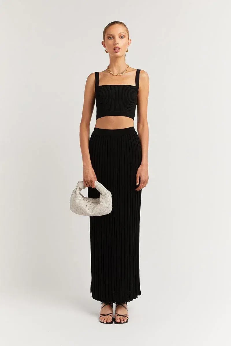 Dissh Ollie Rib Knit Set Black Size 10 photo 2