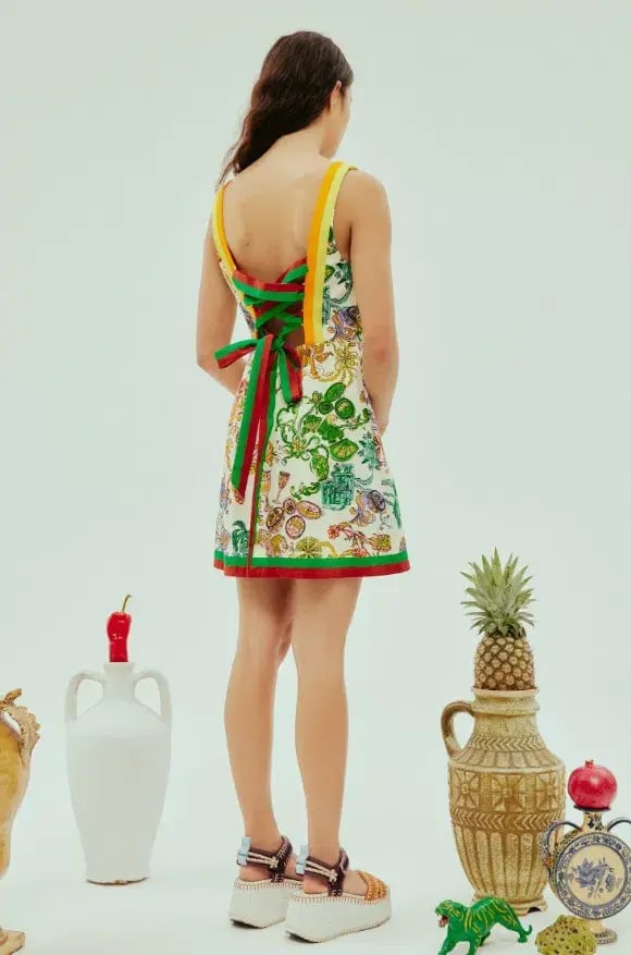 Alemias Fiesta Mini Dress Print Size 12 photo 3