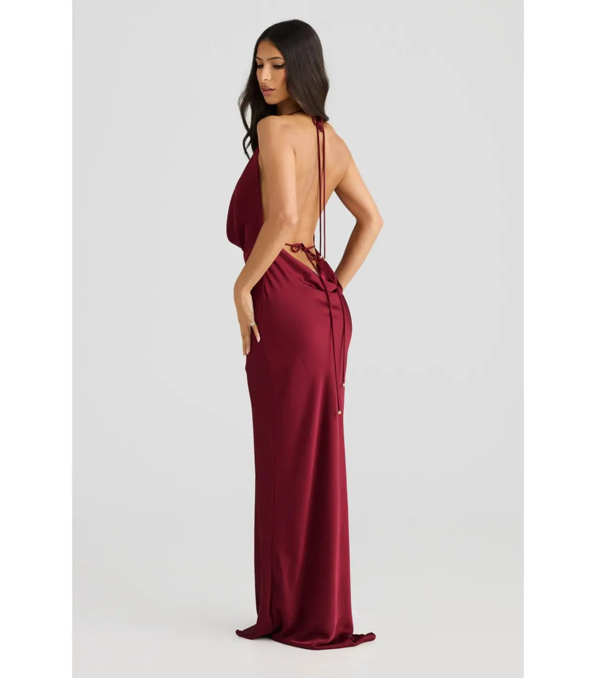 Melani The Label Josefina Maxi Dress in Shiraz Size AU 8 photo 3