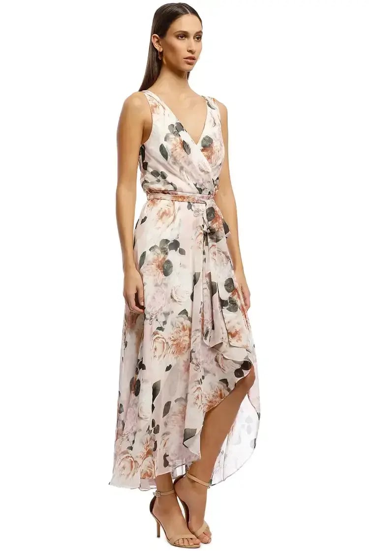 Montique Rosie Print Chiffon Dress Floral Size 16 photo 2