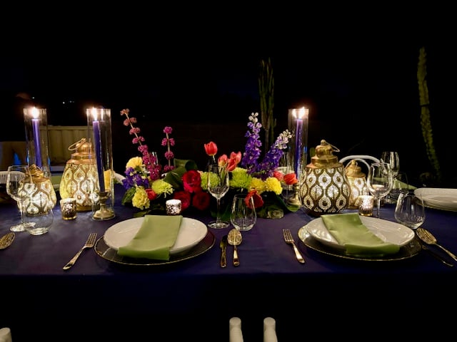 Folding Trestle Table with Floor Length Tablecloth photo 3