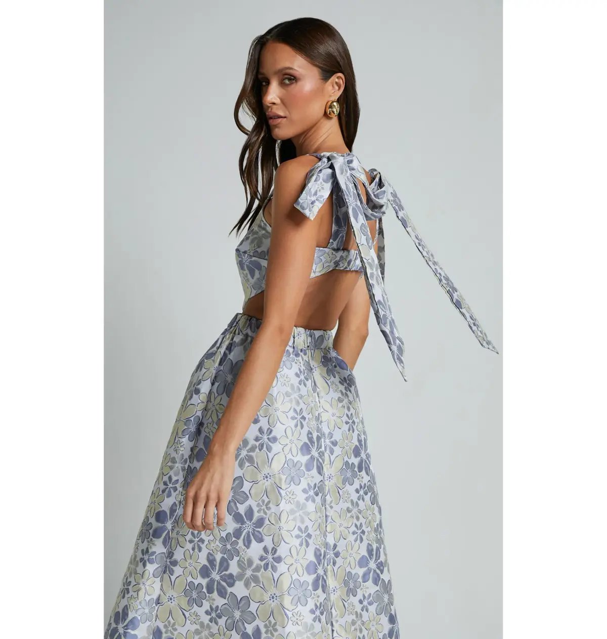 Sheike Briella Midi Dress Dress in Blue Size AU 8 photo 2