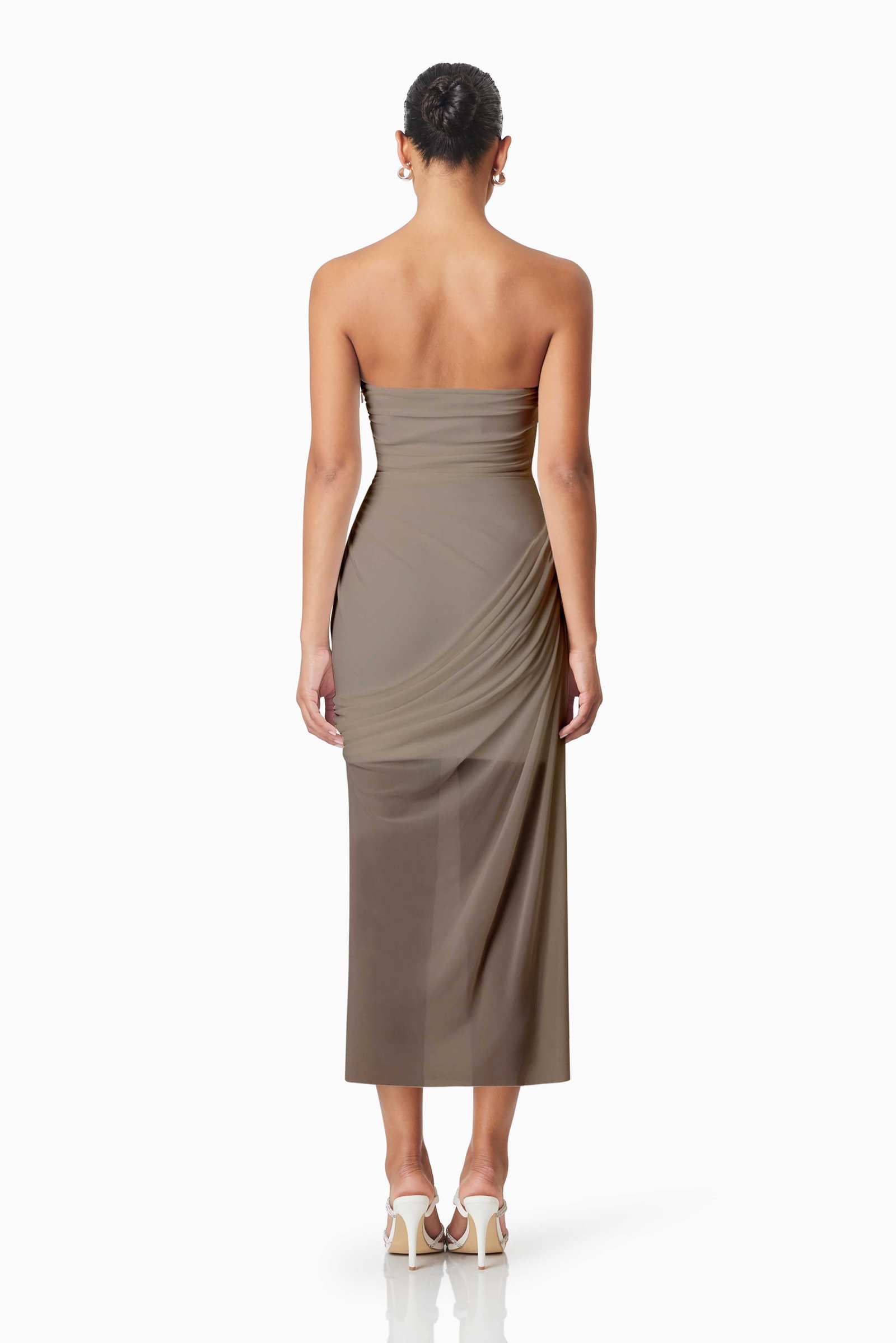 ELLIATT PHOEBE MIDI DRESS - MUSHROOM photo 5