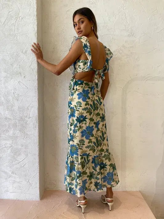 Sir the Label Celia Frill Midi Dress Marguerite Floral Print Size 2 / AU 10 photo 3