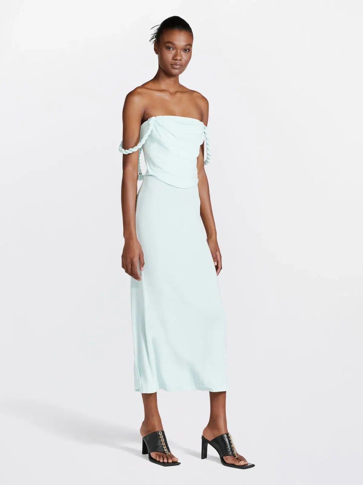 Dion Lee Rope Drape Dress in Clear Blue Size 8 photo 2