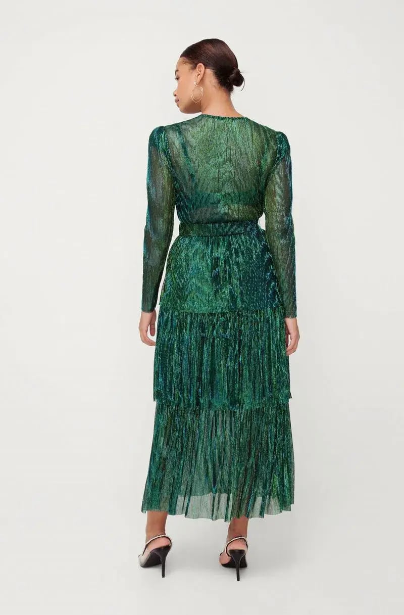 Sheike All That Sparkles Dress Green Size 14 photo 3