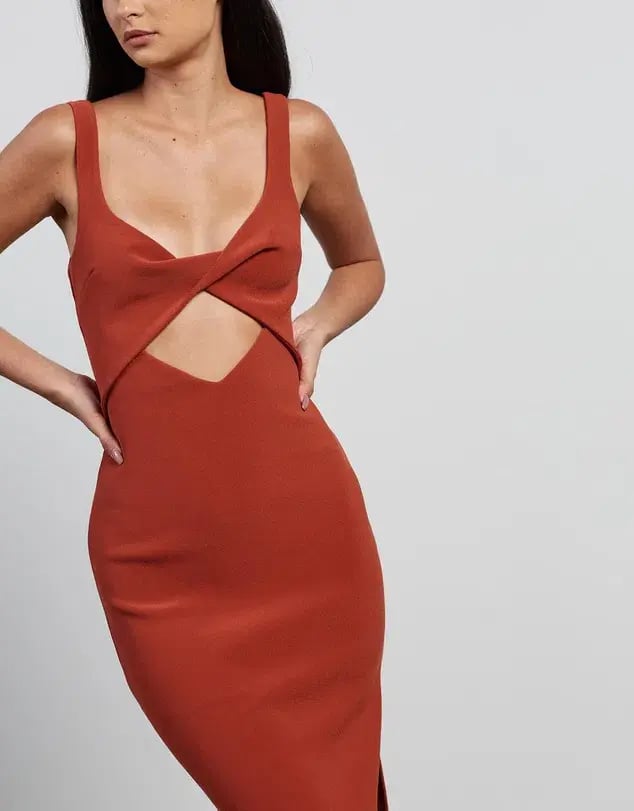 BEC + BRIDGE Joelle Midi Dress ORANGE Size AU 6 photo 2
