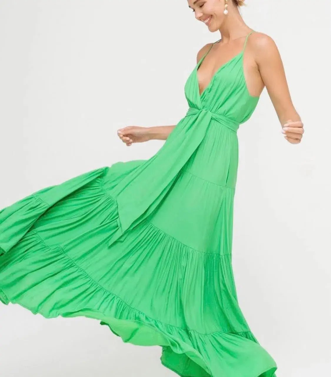 Sheike Mystique Maxi Dress Green Size 6 photo 2