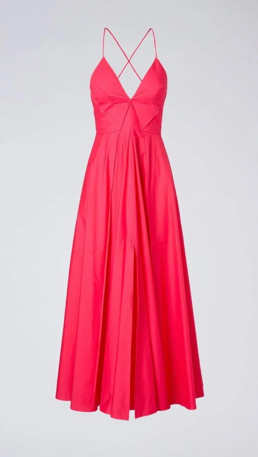 Scanlan Theodore Parachute Cotton Strappy Dress Fucshia Size 8 photo 4