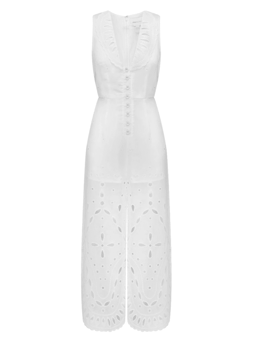Alice McCall Porcelain Moonchild Jumpsuit White Size 8 photo 4