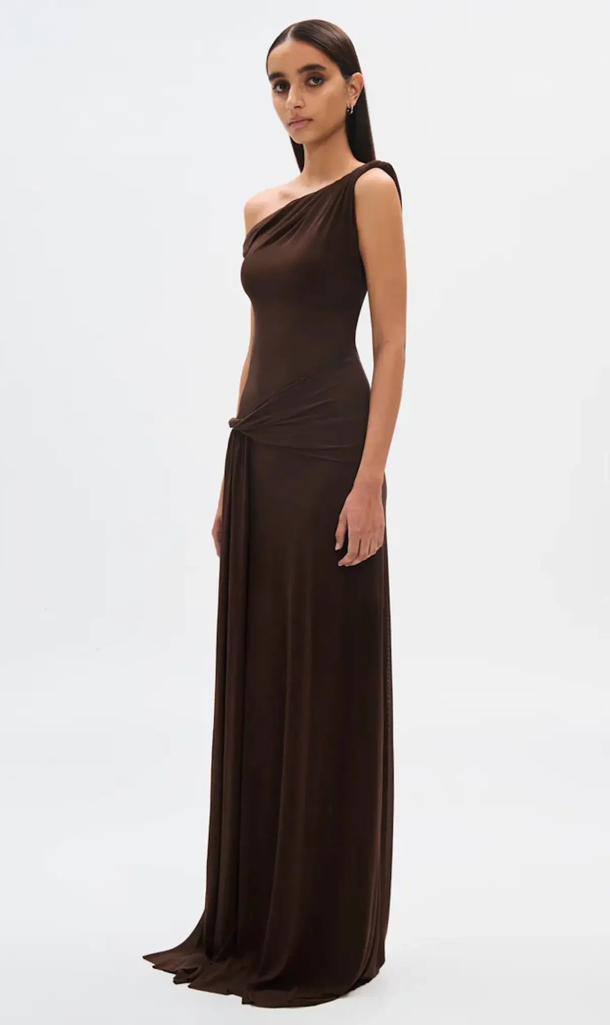 Misha Sisal Dress Maxi Espresso Size 8 photo 3