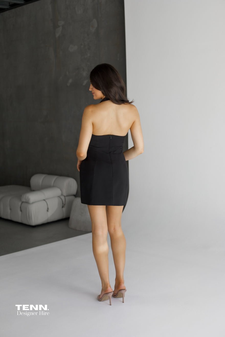 Camilla & Marc Petra Halterneck Mini Dress - Black photo 4