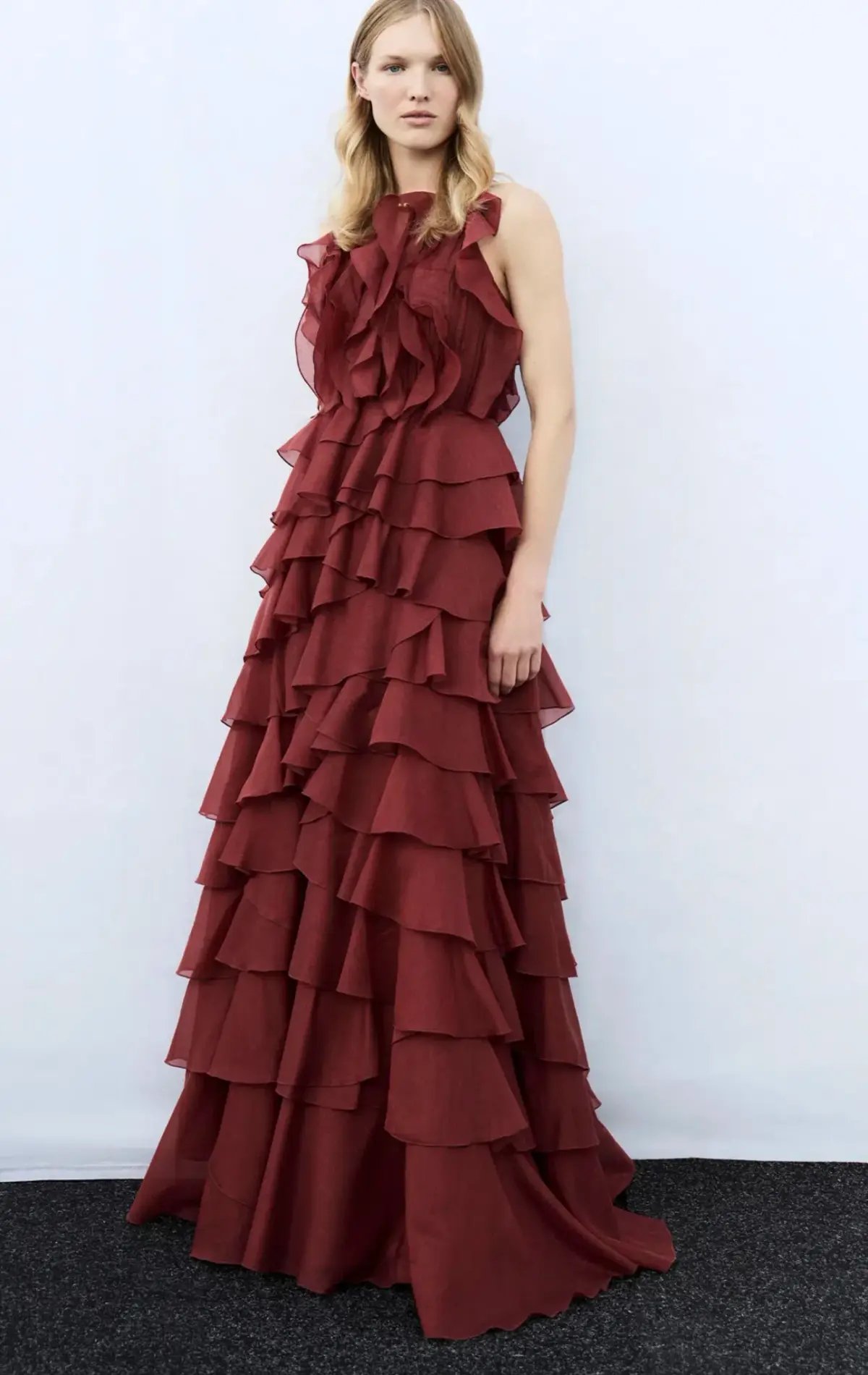 Aje Cleo Gown in Rust Sz 8 photo 2