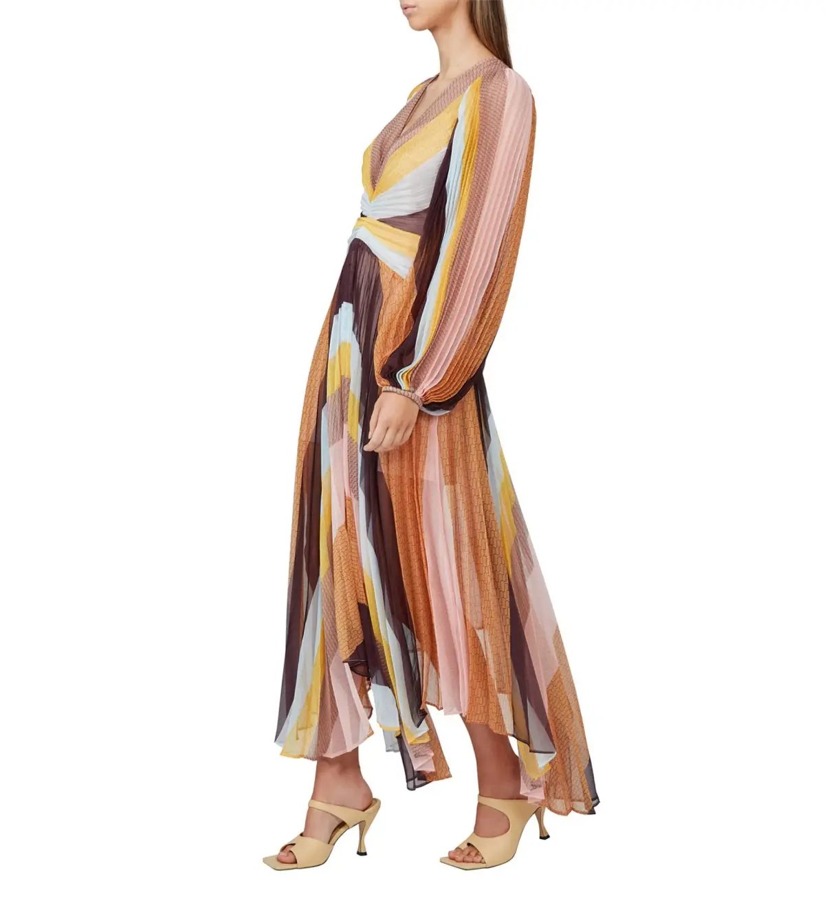 Acler Astone Midi Dress in Multi Size AU 14 photo 2
