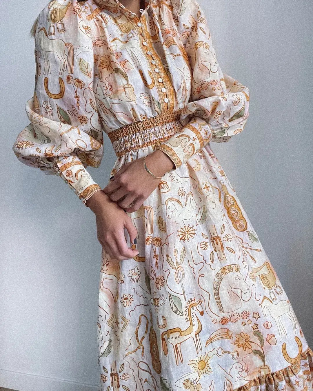 Alemais Solitaire Midi Dress Print Size 10 photo 3