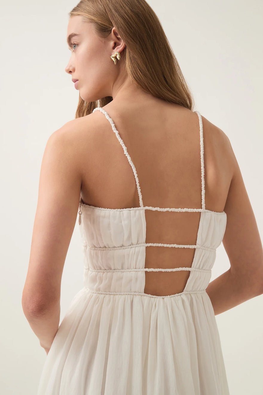 Aje Acapella Ruched Midi Dress - Sunrise Ombre photo 2