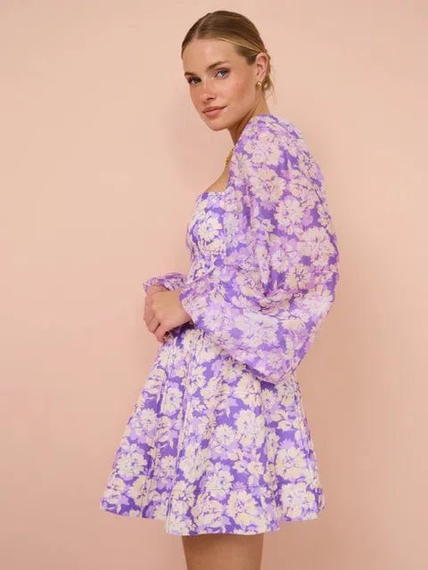 Acler Ardanary Mini Dress In Violet Imprint photo 2