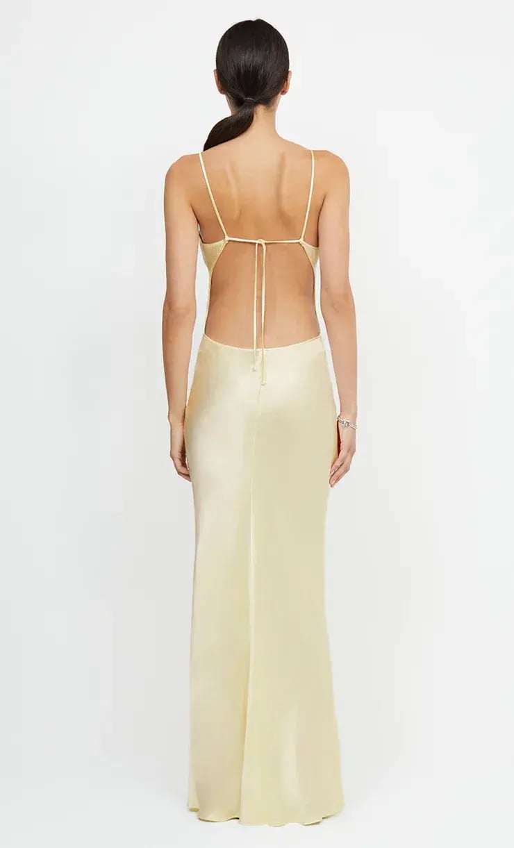 Bec & Bridge Cedar City Maxi Dress Ice Yellow Size 8 photo 3