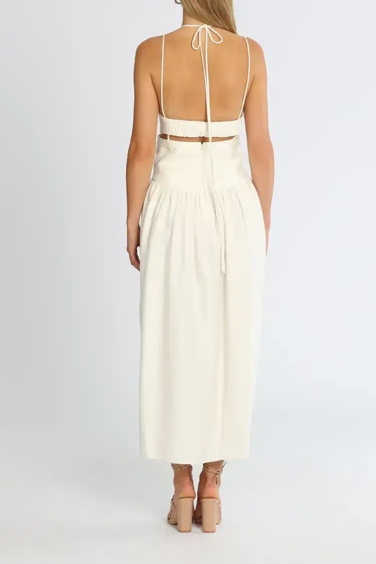 Camilla and Marc Alina Midi Dress in Cream Size 12 photo 3
