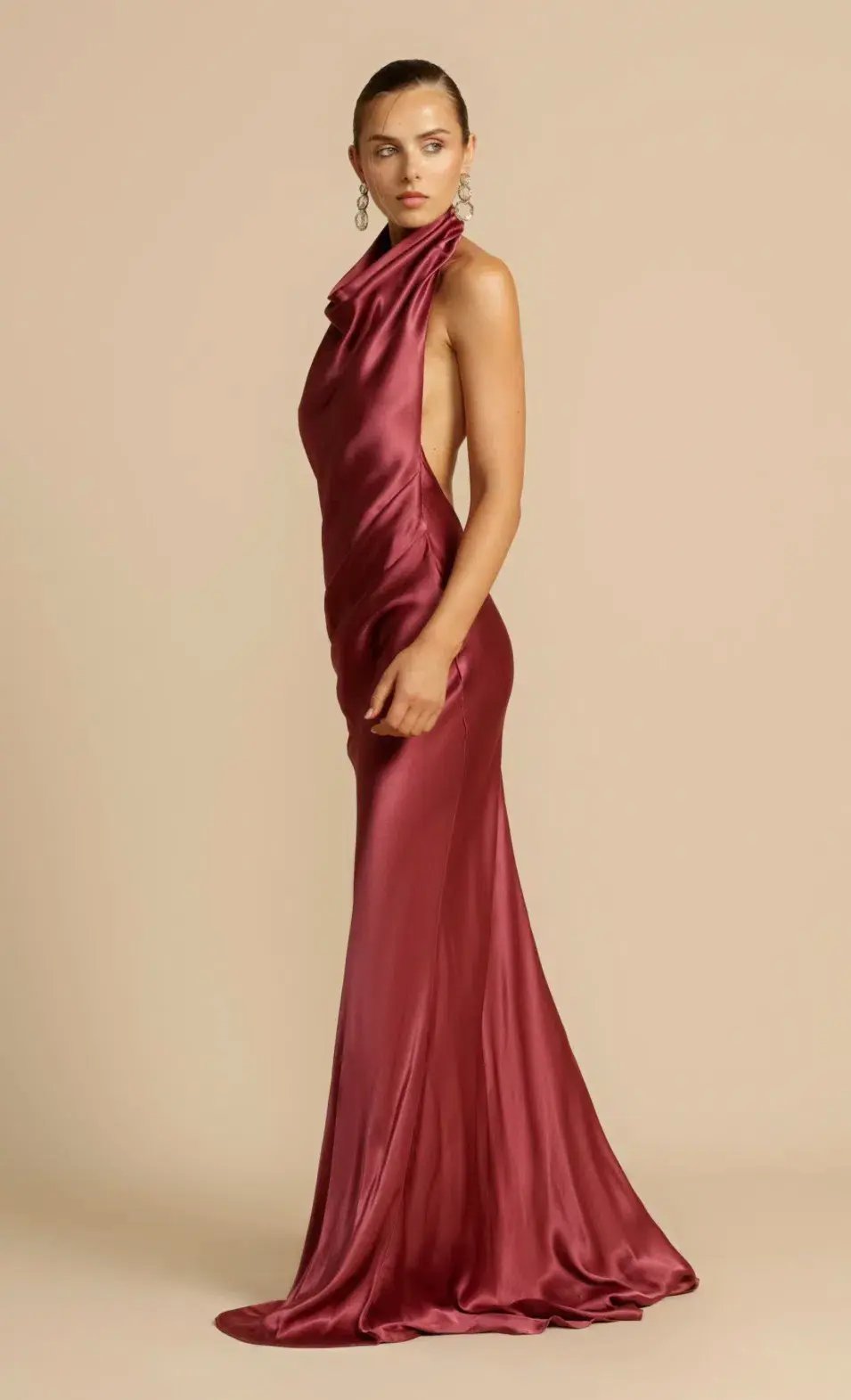 Arcina Ori Gaia Dress Burgundy Size XS Altered Shorter photo 3