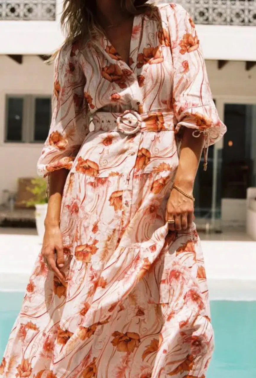 Kivari Penny Maxi Dress Print Size 12 photo 3