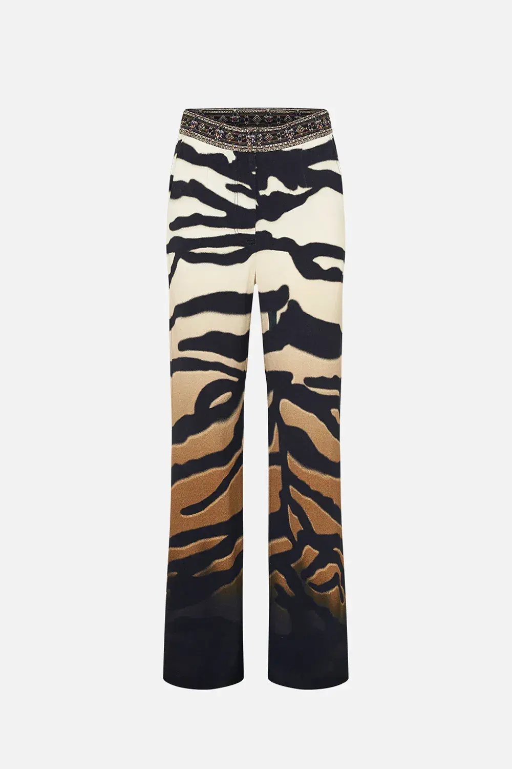 Camilla Full Length Flared Pant Tame My Tiger Print Size L / AU 14 photo 7