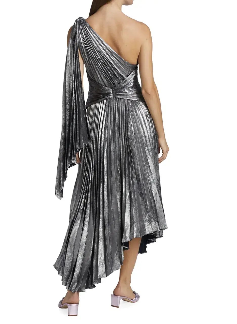 Acler Kalora Midi Dress Gunmetal Size 8 photo 2