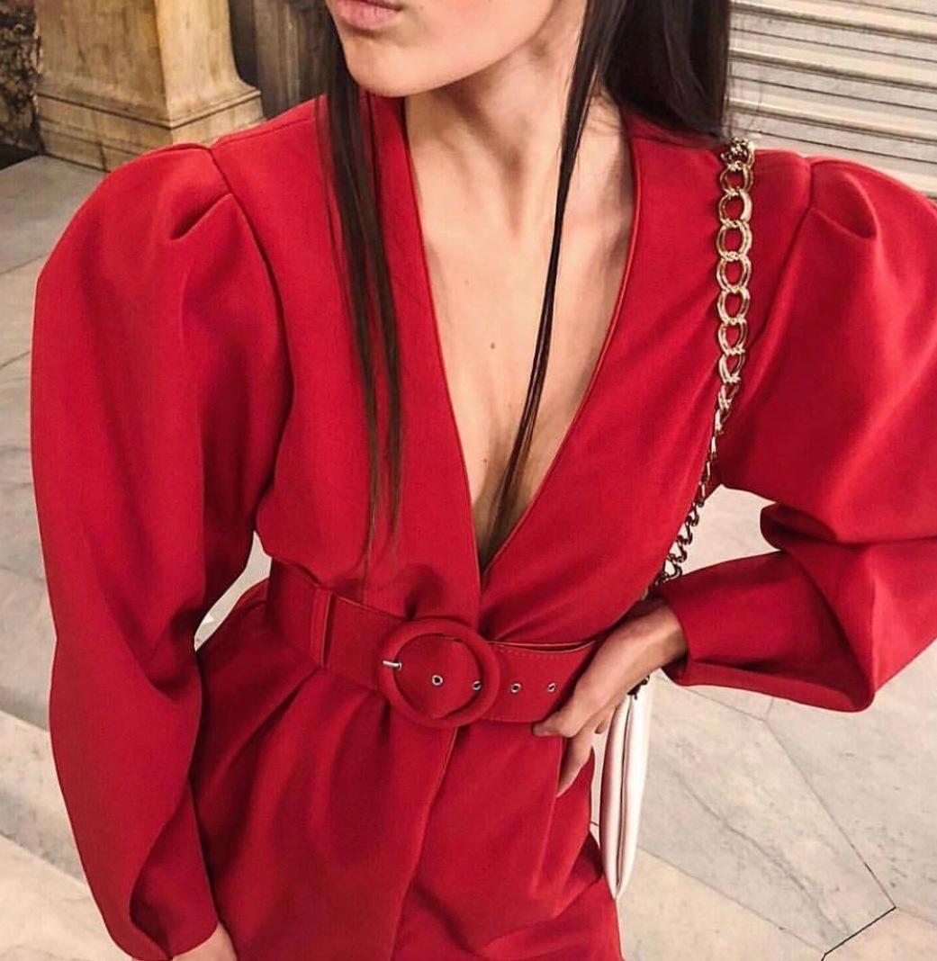 L’Academie Red High Shoulder dress size 8 photo 2