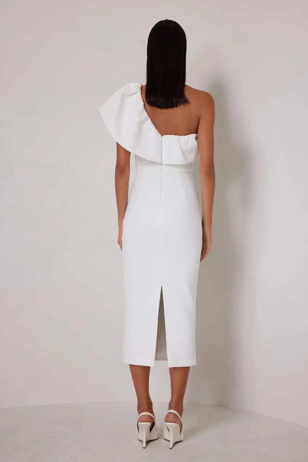 Elle Zeitoune Sharleene Midi Dress White Size 8 photo 4
