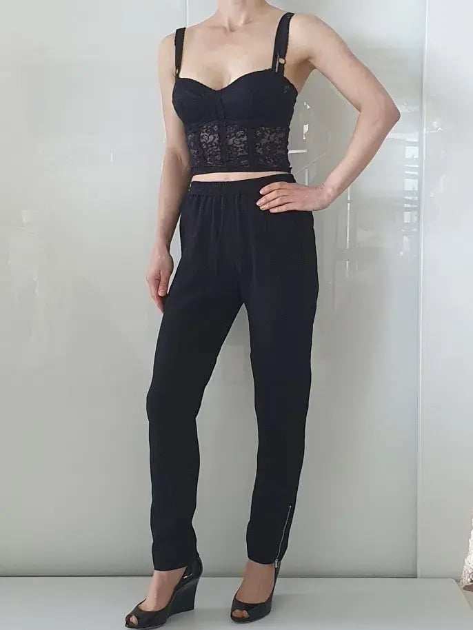 Dolce and Gabbana Lace Corset Bustier Black Size 6 photo 3