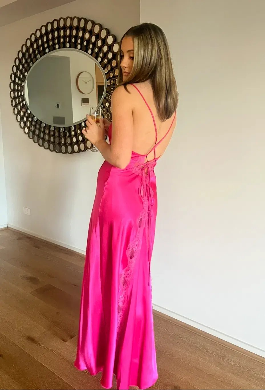 Vintage Slip Maxi Gown Pink Size 10/S photo 3