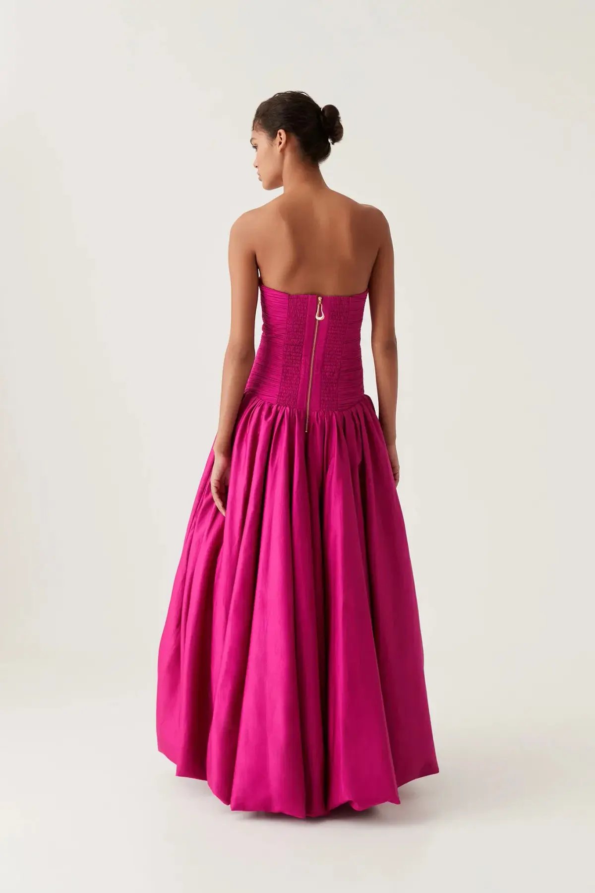 Aje Violette Bubble Hem Maxi Dress Deep Magenta Size 10 photo 5