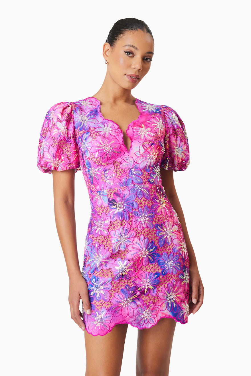 Elliatt Abrielle Mini Dress - Purple Multi photo 2