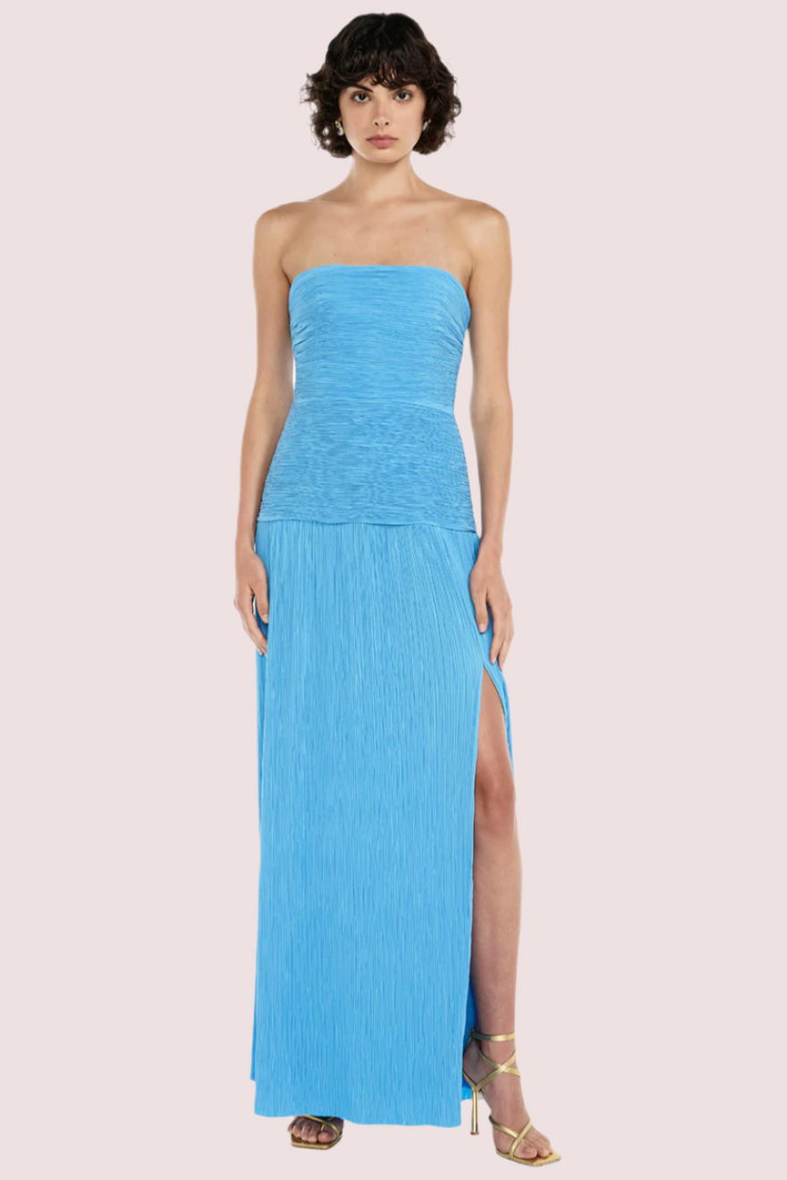 Manning Cartell Double Time Pleat Strapless Dress Blue photo 4
