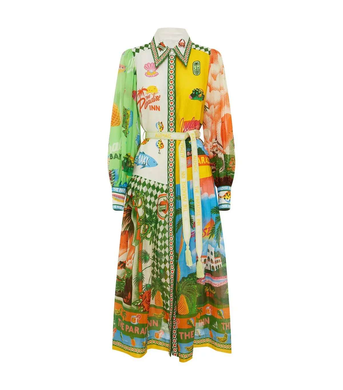 Alemais Paradiso Midi Shirtdress in Multi Size AU 10 photo 5