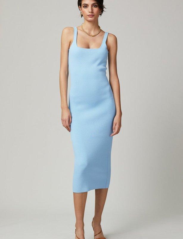 Bec & Bridge Emeline Knit Midi Dress Sky Blue Size 8 photo 4