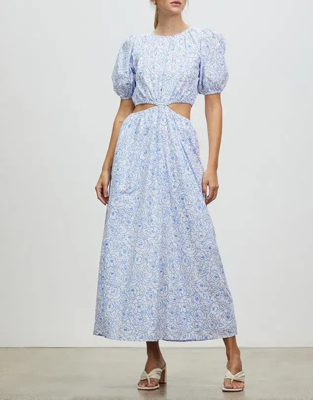 Faithful the Brand Alessandria Midi Dress Print Size 12 photo 2
