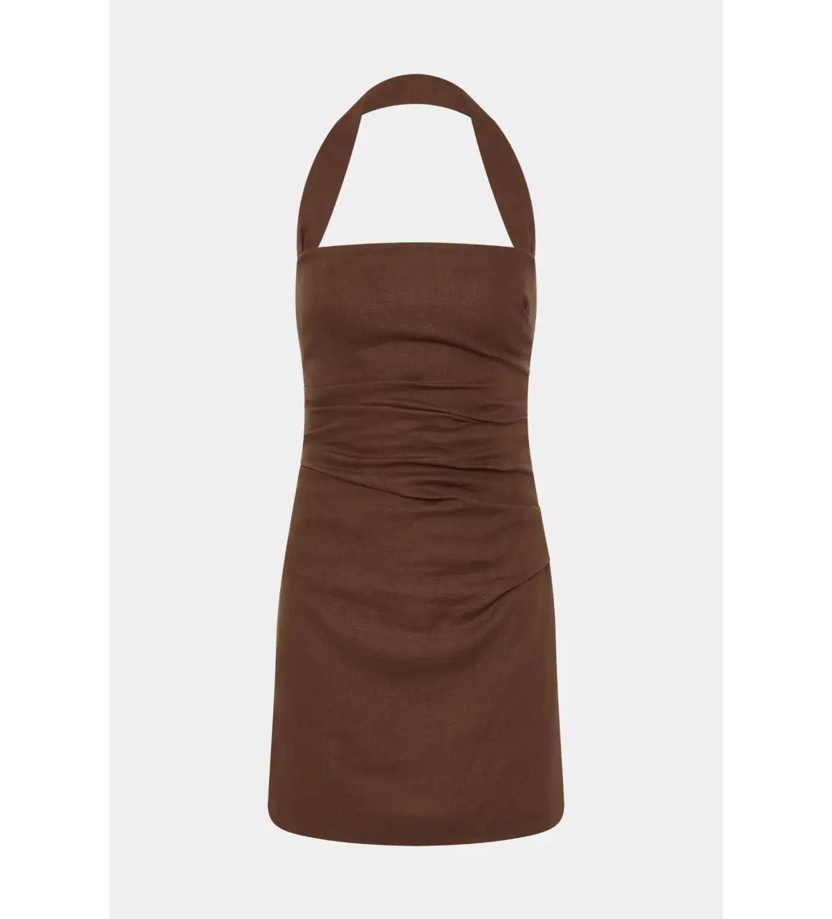 Sir The Label Noemi Halter Mini Dress Brown Size 10 photo 4
