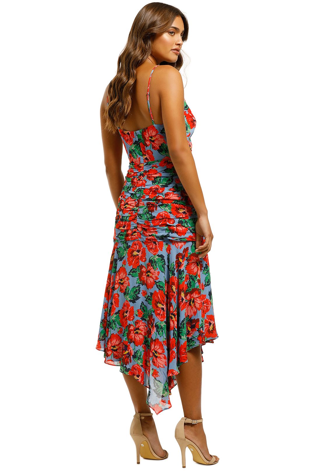 Luscious Midi Dress - Luna Red Print photo 3