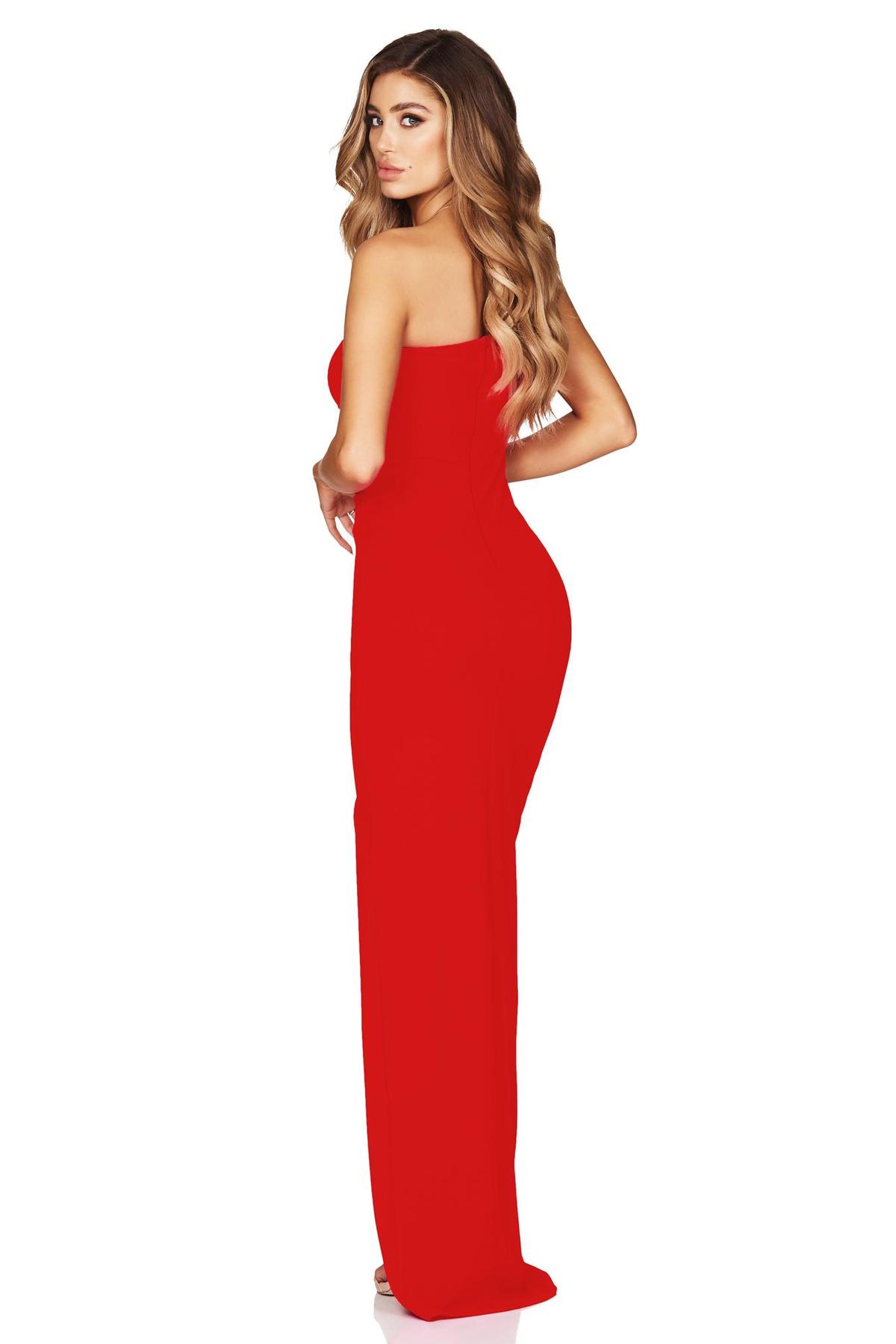Red Dress Nookie Lust one shoulder gown red size 8 photo 4