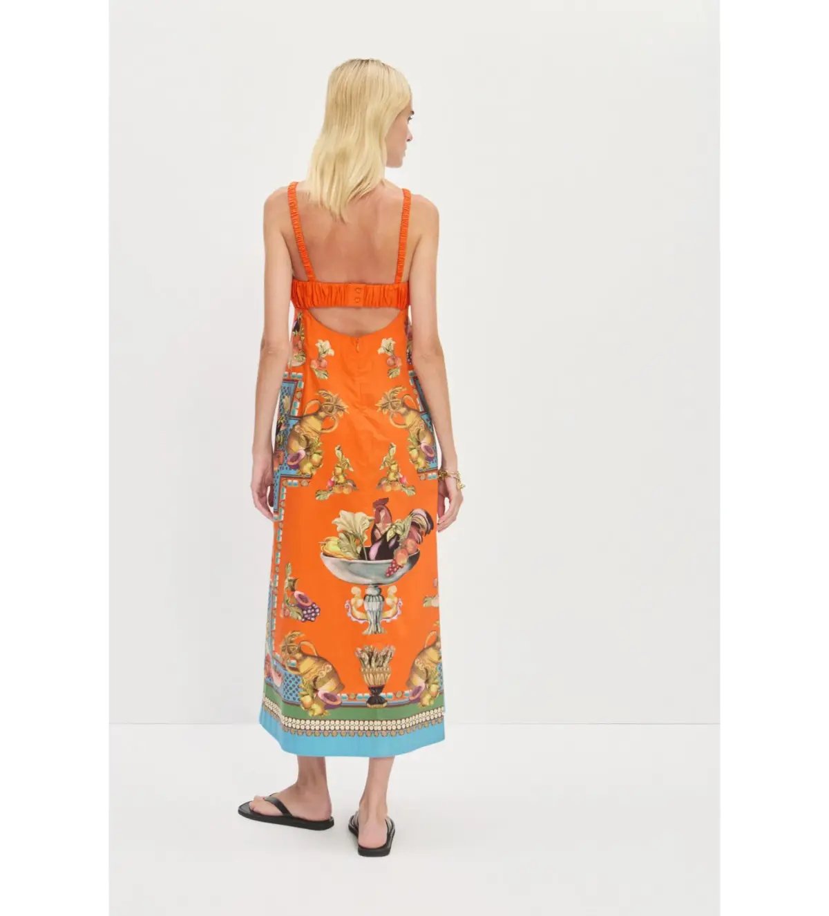 Alemais Rocco Midi Dress Orange Size AU 10 photo 2