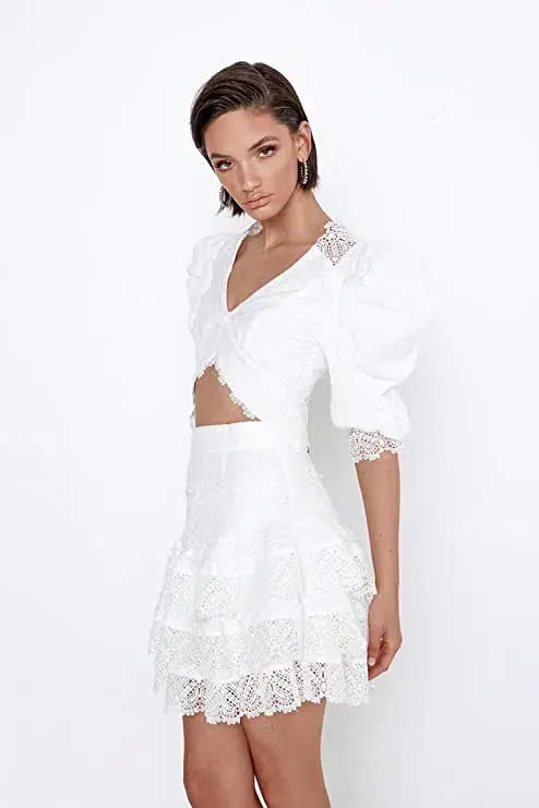 Mossman Havana Nights Top White Size 6 photo 3